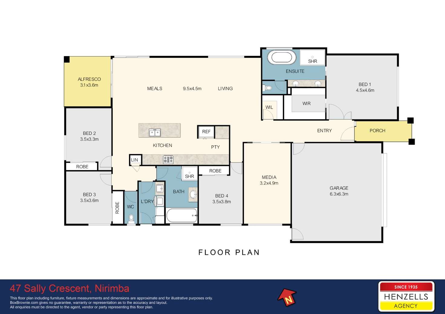 Floorplan of Homely house listing, 47 Sally Crescent, Nirimba QLD 4551