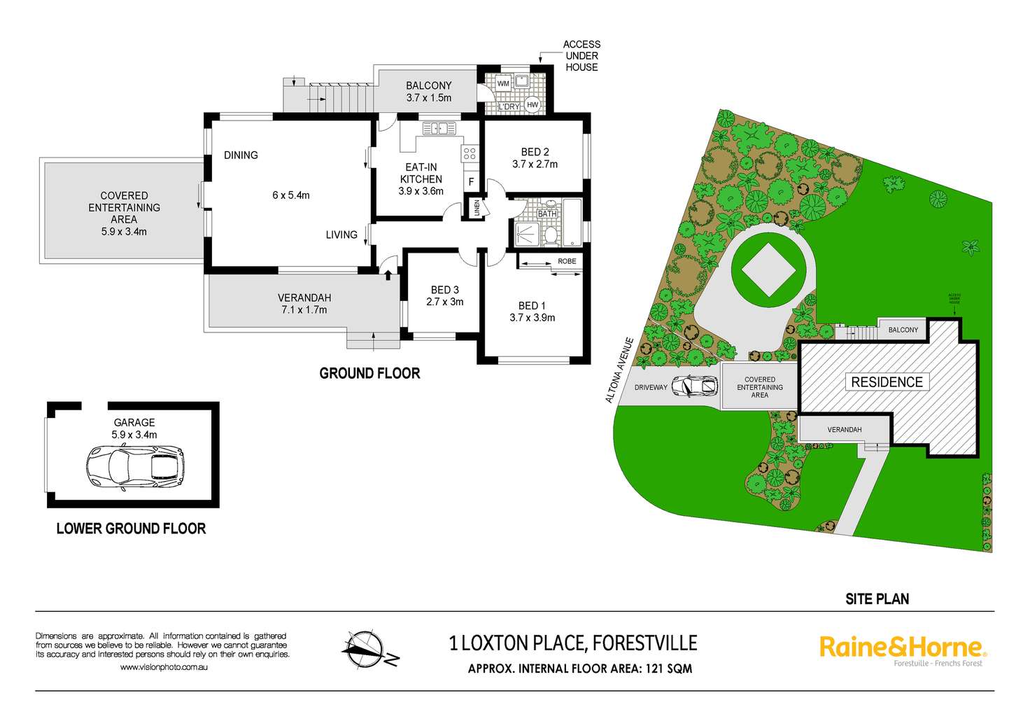 Floorplan of Homely house listing, 1 Loxton Place, Forestville NSW 2087