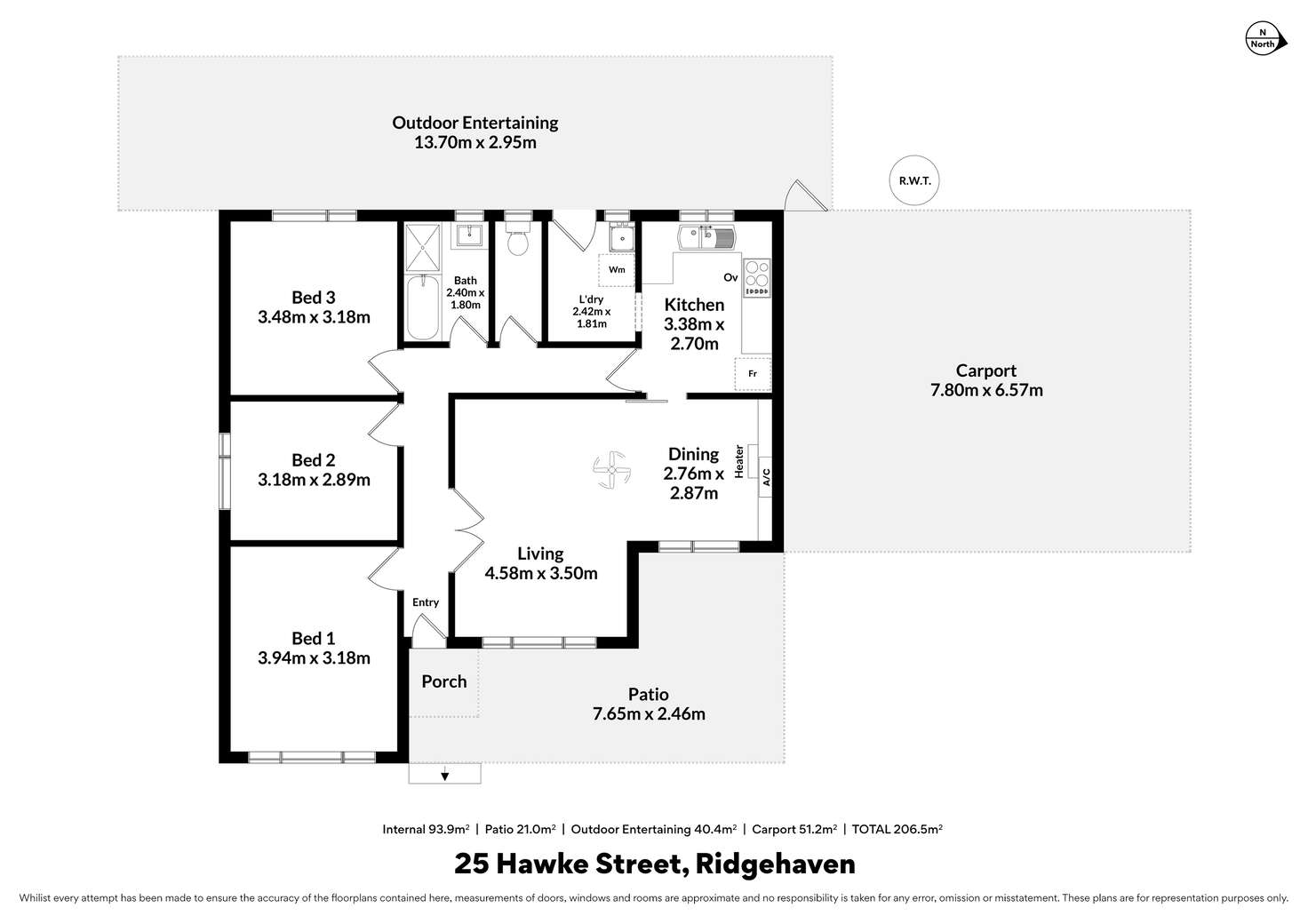 Floorplan of Homely house listing, 25 Hawke Street, Ridgehaven SA 5097