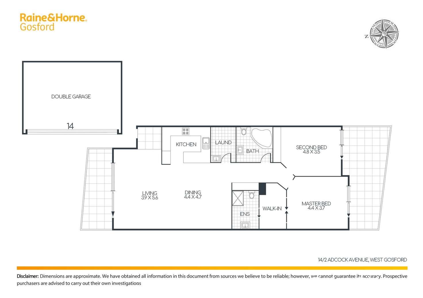 Floorplan of Homely apartment listing, 14/2 Adcock Avenue, West Gosford NSW 2250