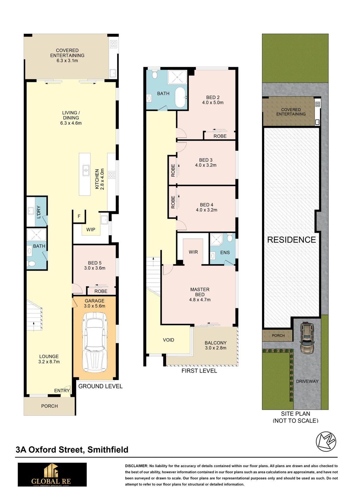 Floorplan of Homely semiDetached listing, 3A Oxford Street, Smithfield NSW 2164