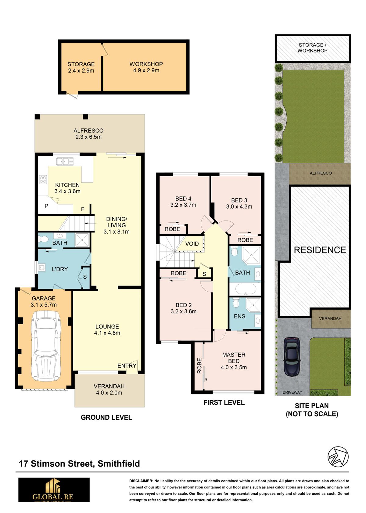 Floorplan of Homely semiDetached listing, 17 Stimson Street, Smithfield NSW 2164