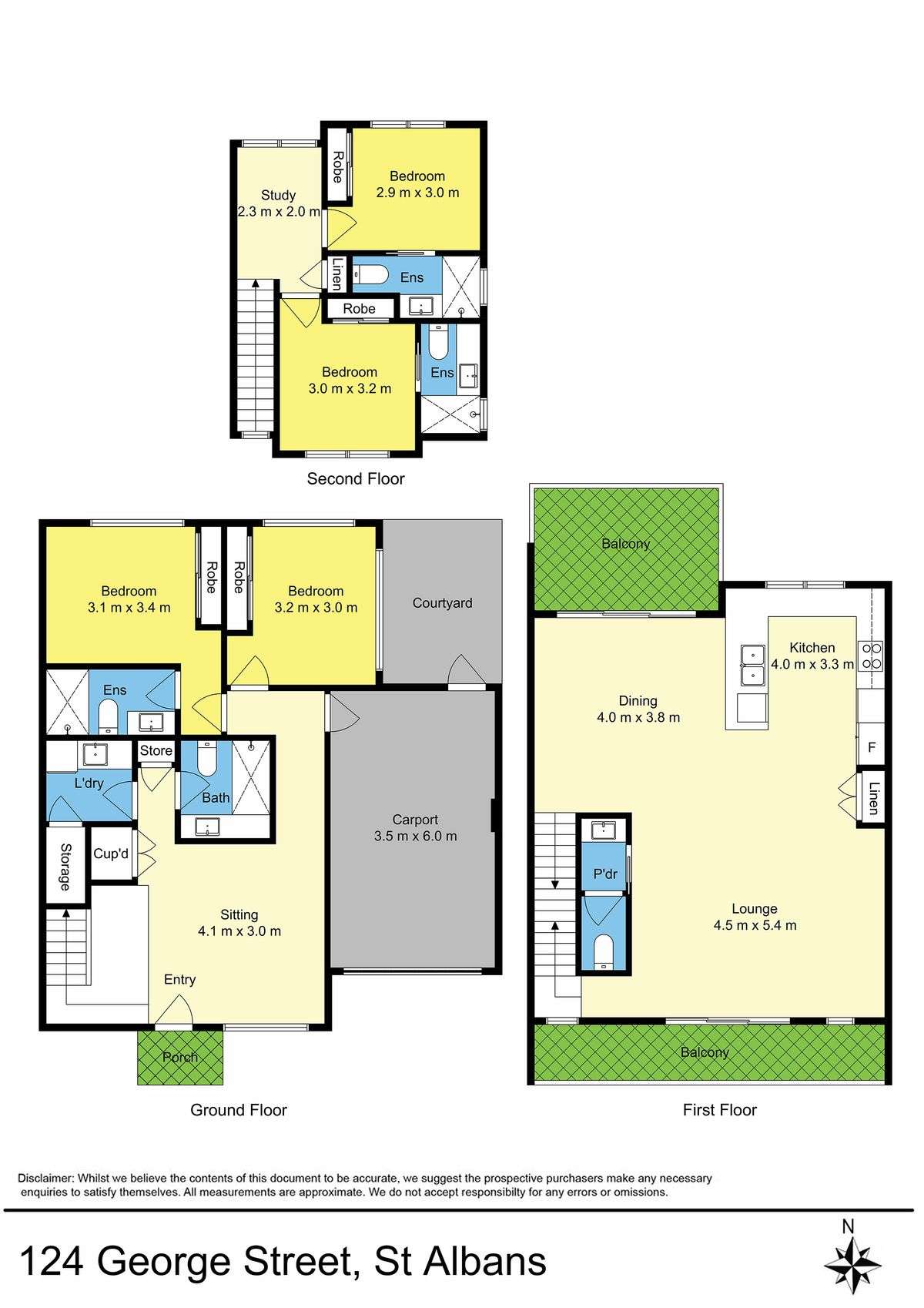 Floorplan of Homely house listing, 124 George Street, St Albans VIC 3021
