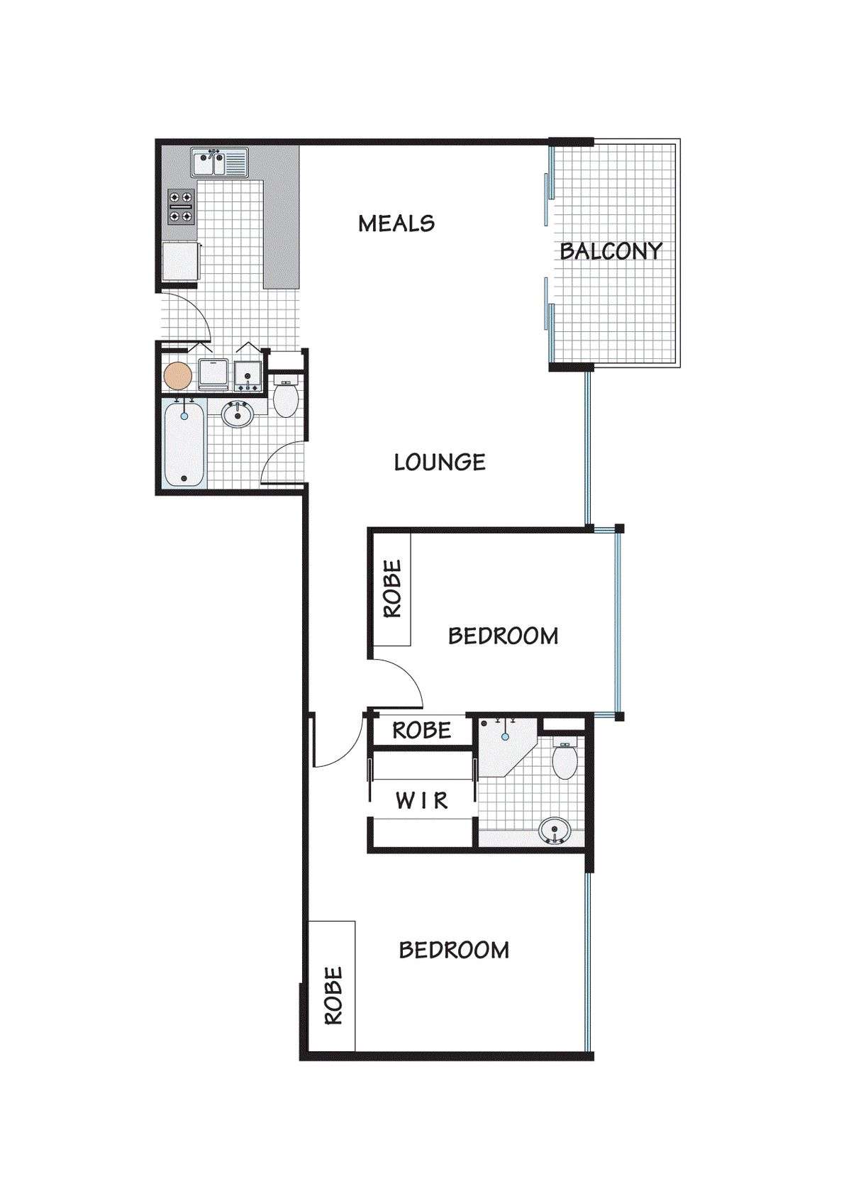 Floorplan of Homely apartment listing, 1004/341 Ascot Vale Road, Moonee Ponds VIC 3039