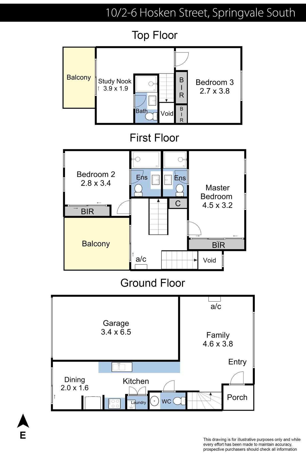 Floorplan of Homely townhouse listing, 10/2 Hosken Street, Springvale South VIC 3172